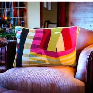 Throw Cushion Hand Enbroidered For Sofa or Bed 18” x 24”